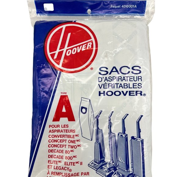 Hoover 4010001A Type A Vacuum Cleaner Bags Sacs - Picture 4 of 4